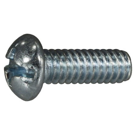 1/4-20 X 3/4 In Combination Phillips/Slotted Round Machine Screw, Zinc Plated Steel, 100 PK